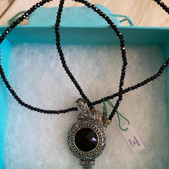 Ziegfeld Black Spinel 20” Necklace - Picture 7 of 13